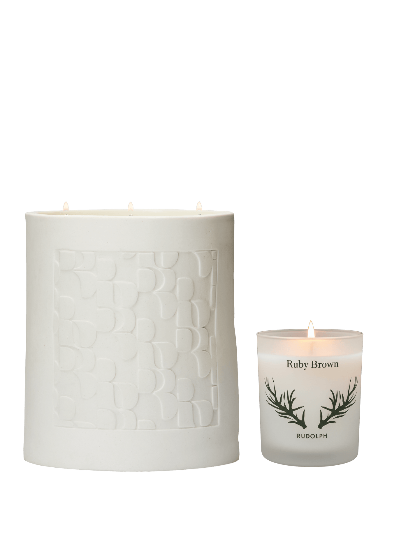 Bougie 3 mèches Rudolph parfaitement imparfaite - Ruby Brown