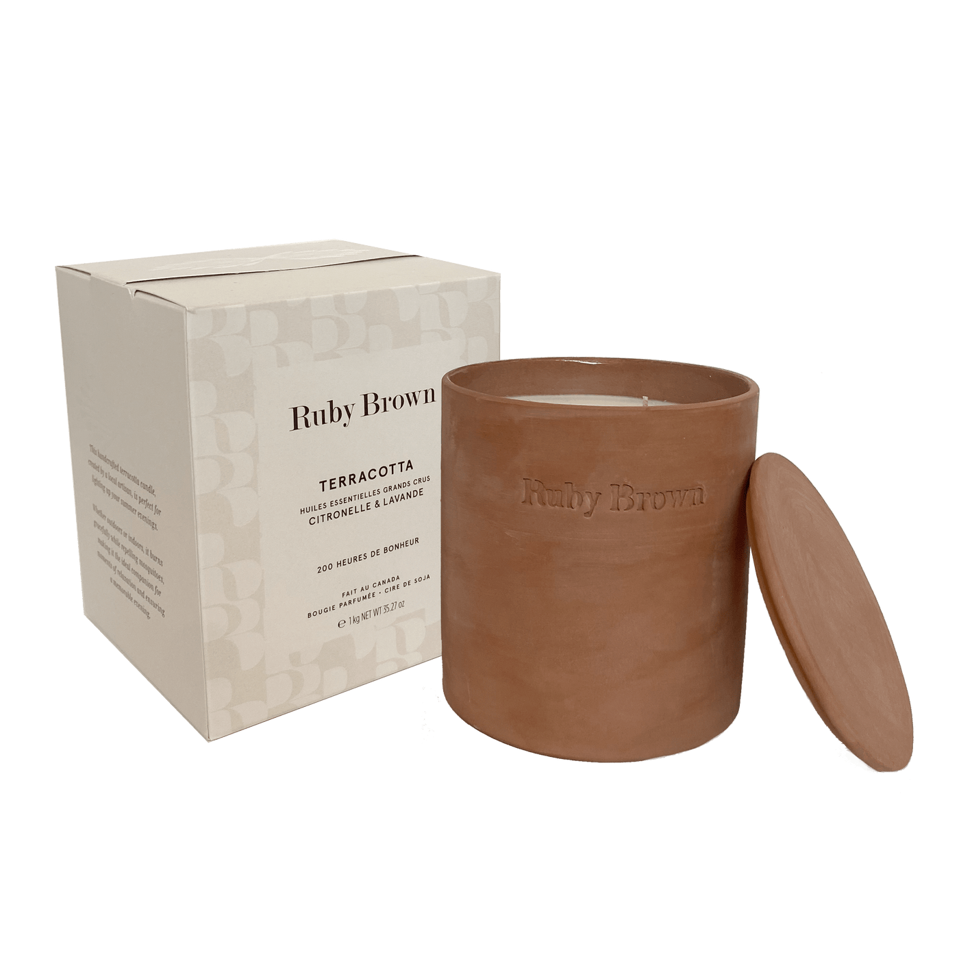 Bougie 3 mèches Terracotta - Ruby Brown