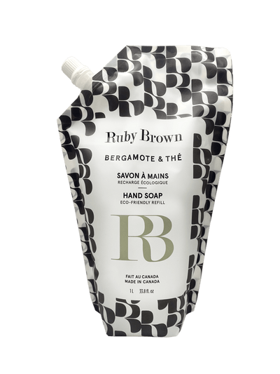 Recharge savon à mains Bergamote & Thé - Ruby Brown