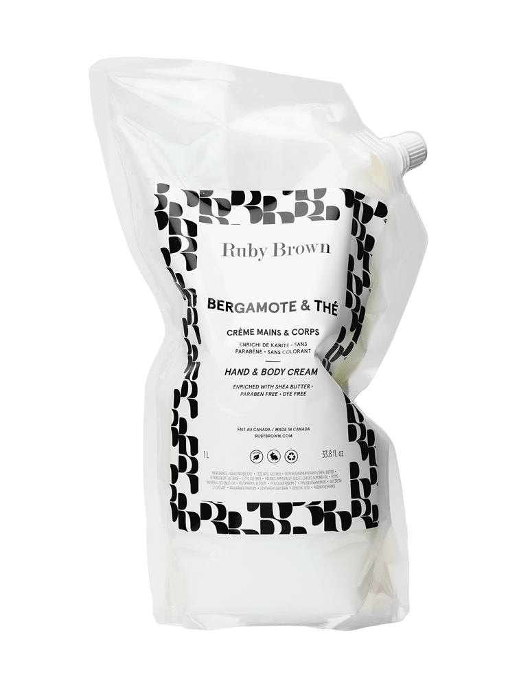 Recharge crème mains et corps Bergamote & Thé - Ruby Brown
